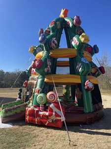 Desain baru raksasa komersial tiup pohon Natal Bouncing rumah Natal Bouncing memantul Kastil pantul untuk anak-anak - Product Image 4