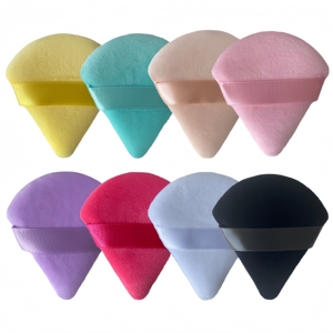 Éponge de maquillage triangulaire en velours la plus vendue, utilisation humide ou sèche, <span class=keywords><strong>pour</strong></span> fond de teint, outil de beauté et accessoires cosmétiques - Product Image 1