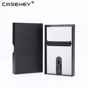 High Quality Rfid Blocking Pop up <b>Metal</b> Credit Card Holder Minimalist Slim Aluminium <b>Wallet</b> for Men - Product Image 6