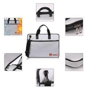 Sac à bandoulière imperméable de haute qualité pour ordinateur portable, résistant au feu, avec pochette pour documents, vente en gros - Product Image 5