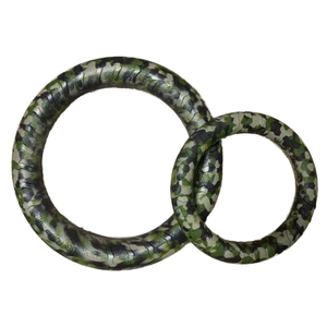 Juguete masticable para perros multicolor ecológico grande, extractor de anillo de entrenamiento con forma de hueso moderno, juego diario, molienda de dientes, sabor a pollo EVA - Product Image 1