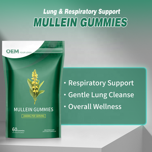 Gomitas de Verbasco al por Mayor OEM, Suplementos Herbales de Marca Privada, Apoyo Inmunológico, Limpieza Respiratoria Pulmonar, Gomitas de Verbasco para los Pulmones - Product Image 2