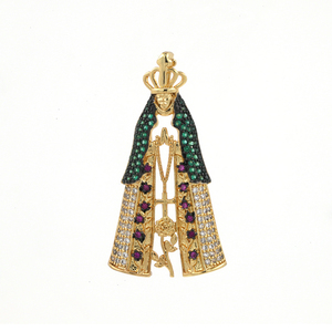 Fede zircone pavé strass vergine maria ciondoli religione <span class=keywords><strong>padrino</strong></span> disegno collana ciondoli - Product Image 1