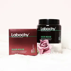 LOW MOQ Labochy 100% naturale idratare la materia organica maschera per capelli al burro di karitè