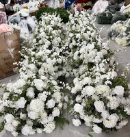 Boules de fleurs vertes et blanches pour la décoration de mariage, boules de fleurs artificielles pour mariage, arrangements de fleurs d'hortensia