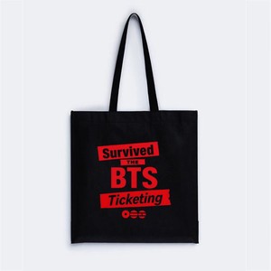 Nuova Borsa Tote in Tela Nera a Tema BT S World Tour, Borsa a Spalla Ecologica Riutilizzabile per Fan K-Pop, Uso Quotidiano e Omaggi per Concerti - Product Image 2