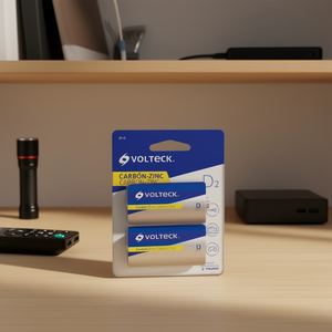 Pilas de Carbono-Zinc Volteck Tamaño D 1.5V Paquete de 2 para Electrónica de Consumo, Energía Confiable para Linternas, Controles Remotos y Más - Product Image 2