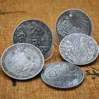 Moneda de 12 Constelaciones, Aries Taurus Gemini Cancer Leo Virgo Libra Escorpio Sagitario monedas de plata antiguas