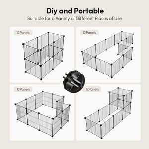 Jaula Modular para Mascotas, de Alambre, Duradera, Personalizable, de Varias Capas, para Gatos y Perros, Uso Interior y Exterior, en Oferta - Product Image 6