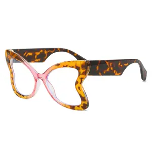 2024 Новое поступление, модная оправа в виде бабочки большого размера, оптическая оправа для женщин, роскошные брендовые дизайнерские солнцезащитные очки, Женская оправа