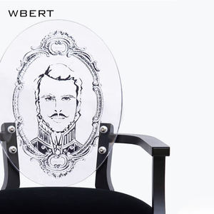 WBERT <span class=keywords><strong>Chaise</strong></span> <span class=keywords><strong>diable</strong></span> transparente en acrylique de style européen moderne <span class=keywords><strong>pour</strong></span> meubles de maison <span class=keywords><strong>Chaise</strong></span> de café en bois - Product Image 2