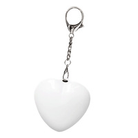 Porte-clés Veilleuse Tactile en ABS en Forme de Cœur avec Logo Personnalisable, Alimentation USB, Contrôle Tactile, Petit et Lumineux