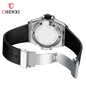 Chenxi 8252 Thời Trang Thể Thao Mát Người Đàn Ông Đồng Hồ Lịch Silicone Dải Sáng Không Thấm Nước Của Người Đàn Ông Thạch Anh Đồng Hồ Đeo Tay Relogio Masculino - Product Image 4