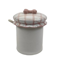 Rustic 250ml Kitchenware Household Custom Jam Pot Ceramic Jam and Jelly Jar