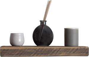 Estantes flotantes de madera Estante rústico de madera gruesa sólida real Hecho a mano - Product Image 5