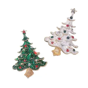 Punto árbol de Navidad Europa y los Estados Unidos nuevo regalo de Navidad pequeño regalo ramillete accesorios joyería pin broche de Navidad