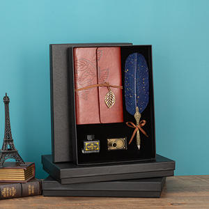 حار بيع النحاس العتيقة الريشة القلم مع الحبر دفتر والصلب نصائح الخط ريشة قلم هدية مجموعة للرسم - Product Image 4