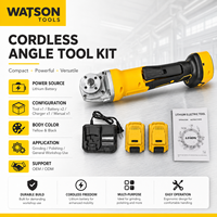 Kit d'outils sans fil à angle droit, meuleuse-polisseuse à batterie au lithium avec 2 batteries et chargeur, fourniture d'usine, OEM ODM, vente en gros