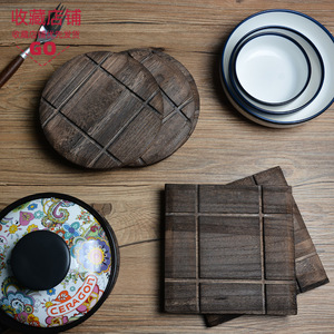 <b>Solid</b> <b>Wood</b> <b>Round</b> Teapot Mat 19cm Heat Resistant Absorbent <b>Table</b> Pad for <b>Dining</b> Room - Product Image 2