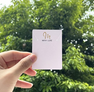 Support en papier pour bijoux personnalisé avec logo, petit MOQ, prix fabricant, pour boucles d'oreilles et colliers - Product Image 4