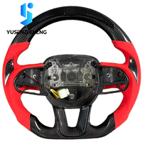 Volant en cuir personnalisé en fibre de carbone forgée pour Dodge Challenger Hellcat Charger Durango SRT avec LED