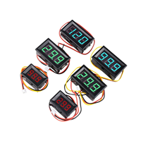 Voltmeter LED Digital tabung, kepala voltmeter LED digital 0.56 inci, perlindungan balik DC4.5V-30.0V