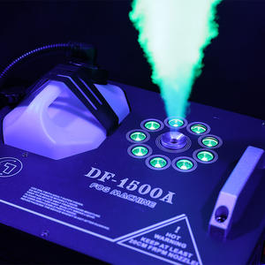 1500 डब्ल्यू की अगुवाई वाली धुआं कोहरा मशीन 9 पीसी एलईडी लैंप ऊर्ध्वाधर एयर कॉलम फॉग मशीन - Product Image 3