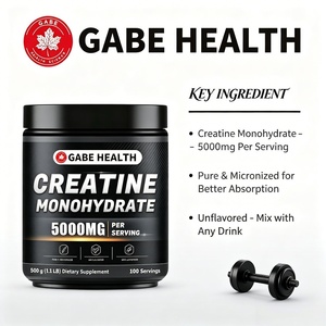 Créatine monohydrate en poudre, marque privée OEM, 500 mg, 500 g, 100 portions, micronisée, pré-entraînement, complément de force musculaire, personnalisable - Product Image 3