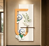 Art mural personnalisé sur mesure pour animaux de compagnie, portrait 3D en grès gaufré, photo de chien ou de chat, décoration pour salon, couloir, entrée, maison