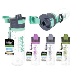 Bouteille de sport de voyage réutilisable en plastique Splash 23,7 oz avec bouchon à rabat et verrouillage 24 pièces/carton - Product Image 1