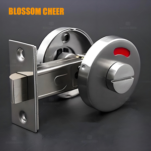 WC Toilet Partition <strong>Door</strong> Lock Indicator Stainless Steel 304 Keyless Cylindrical <strong>Knob</strong> ANSI Grade 1 Brushed Finish Red Green - Product Image 6