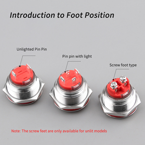 16/19/22mm Heavy Current Metal Push Button <strong>Switch</strong> <strong>LED</strong> Latch/momentary Push <strong>Switch</strong> <strong>LED</strong> Light IP65 <strong>LED</strong> <strong>Switch</strong> - Product Image 5