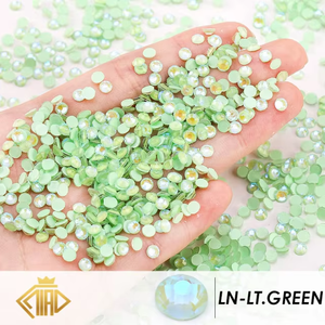 אבני ג 'לי הסיטונאי אבני חן קריסטל זכוכית תחתון שטוח אבני חן עבור בגדים מלאכת בגדים - Product Image 6