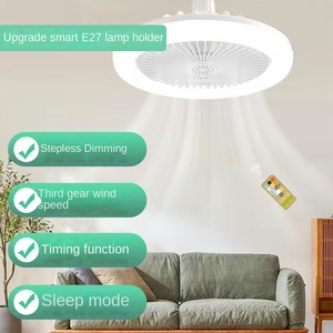 พัดลมเพดานแบบใบมีดพับเก็บได้ทันสมัยพร้อมไฟ LED ABS รีโมทคอนโทรลสำหรับวิลล่าห้องนอนห้องครัว - Product Image 4