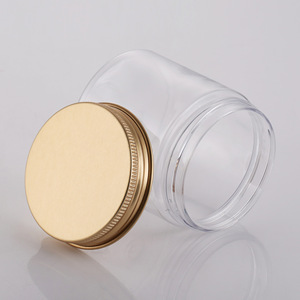 <b>Plastic</b> Jar With Gold Cap 50Ml Wide Mouth Pet Cylinder Food <b>Packaging</b> Container - Product Image 3