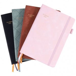 Agenda 2025 2026 con Impresión Personalizada, Tapa Dura de Cuero, 60 Hojas, Espiral, Planificador Semanal y Diario con Pegatinas - Product Image 4