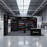Stand d'exposition personnalisé 20x20, profilé en aluminium modulaire, présentoir