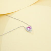 Juego de Collar y Pendientes de Zafiro Padparadscha Cultivado en Laboratorio, Plata de Ley S925, Joyería Fina para Mujer, Proveedor de Joyería Fina para Fiestas, Wangfu Jewelry