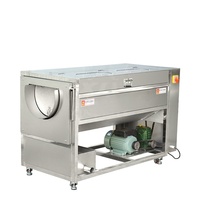 Grote schaal schilmachine voor ui, taro, lotuswortel, cassave, wortel, met borstelwasfunctie, 304 roestvrij staal, voor het schillen van groenten en aardappelen