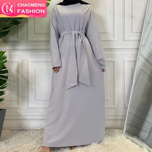 6176 # Abaya पोशाक मुस्लिम महिलाओं गर्मियों लंबे समय भड़क आस्तीन लंबे मैक्सी सादे पोशाक दुबई तुर्की मामूली पहनने इस्लाम पोशाक ठोस रंग