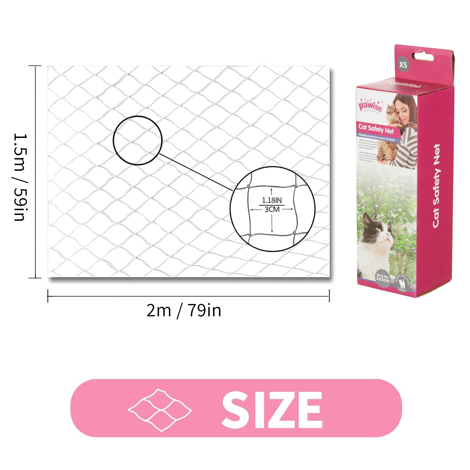 2x1,5 m (transparente)