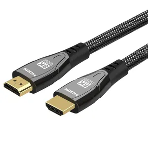 HDMI 2.1电缆和DP至DP电缆8K/60Hz HDR eARC HDCP 48Gbps超高速兼容PS5 1m 1.5m 2m 5m 8K Hdmi