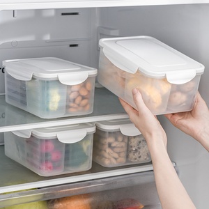 BPA Free Keep <b>Food</b> Fresh Meal Prep Lunch Box <b>Plastic</b> <b>Food</b> Storage <b>Container</b> Set With Airtight Lid 4 Compartment - Product Image 5