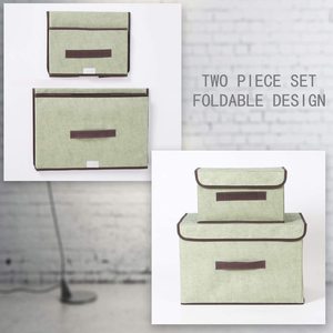Bacs de rangement pliables en tissu, conteneurs, paniers avec couvercle, pour maison, chambre, placard de bureau - Product Image 4