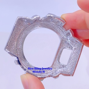 Hip Hop <span class=keywords><strong>GShock</strong></span> DW6900 VVS D Color GRA Pass Diamond Tester Iced Out Watch Bezel Moissanite - Product Image 4