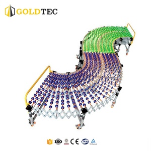 Goldtec Araç Yükleme Yerçekimi Esnek Çelik Tekerlekli Konveyör Kamyon Yükleme Yerçekimi Esnek Paten Tekerlekli Konveyör - Product Image 1