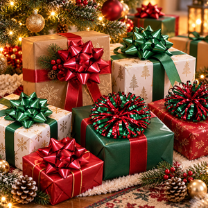 Set de Cajas de Regalo Navideñas con Lazo de Estrella de PP, Certificadas OEKO-TEX, Venta al por Mayor B2B para Minoristas en EE. UU. - Product Image 3