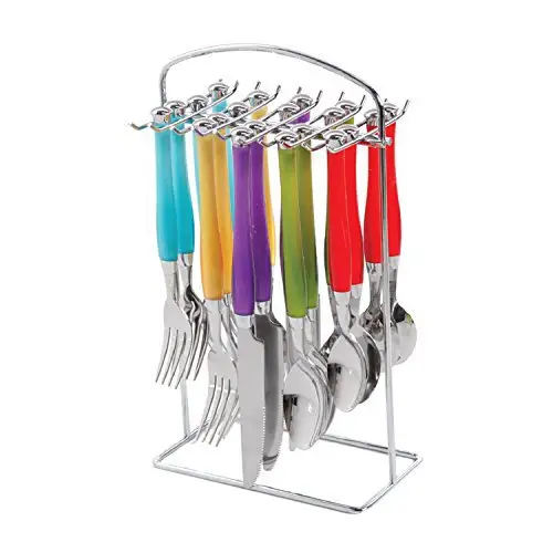 24pcs fork spoon knife cutlery hanger caddy organizer buffet flatware Coffee School Canteen