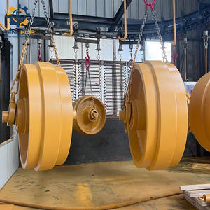 Penggali <span class=keywords><strong>Idler</strong></span> Roller EX200 EX220 bagian Undercarriage penempaan <span class=keywords><strong>Idler</strong></span> Assy roda bulldoser depan katrol <span class=keywords><strong>Idler</strong></span> - Product Image 5