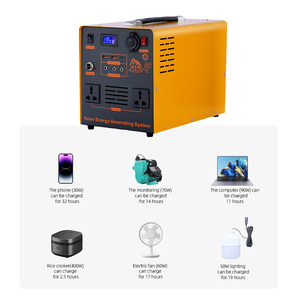 Générateur solaire MPPT 1000W1200Wh avec batterie au phosphate de fer lithium, sortie AC à onde sinusoïdale pure 220V, station d'alimentation portable AY100 - Product Image 5